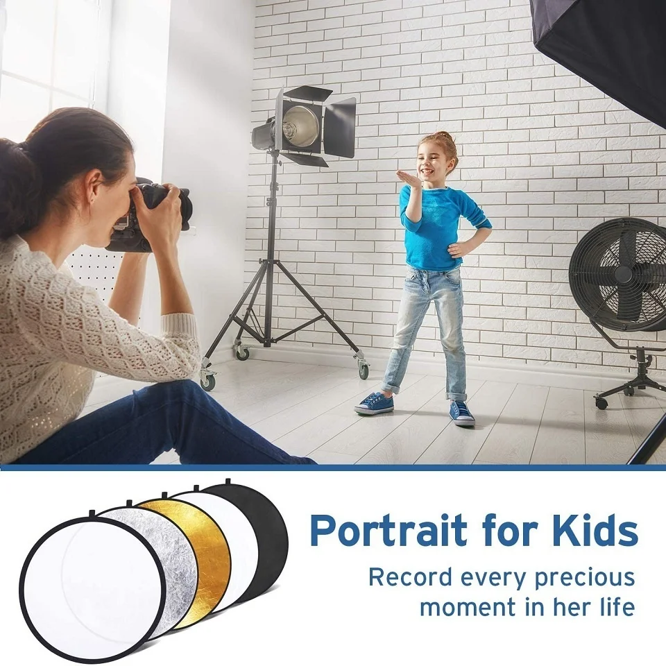 Портативный складной Круглый светоотражатель для фотостудии 32 дюйма 80 см 5 в 1 |