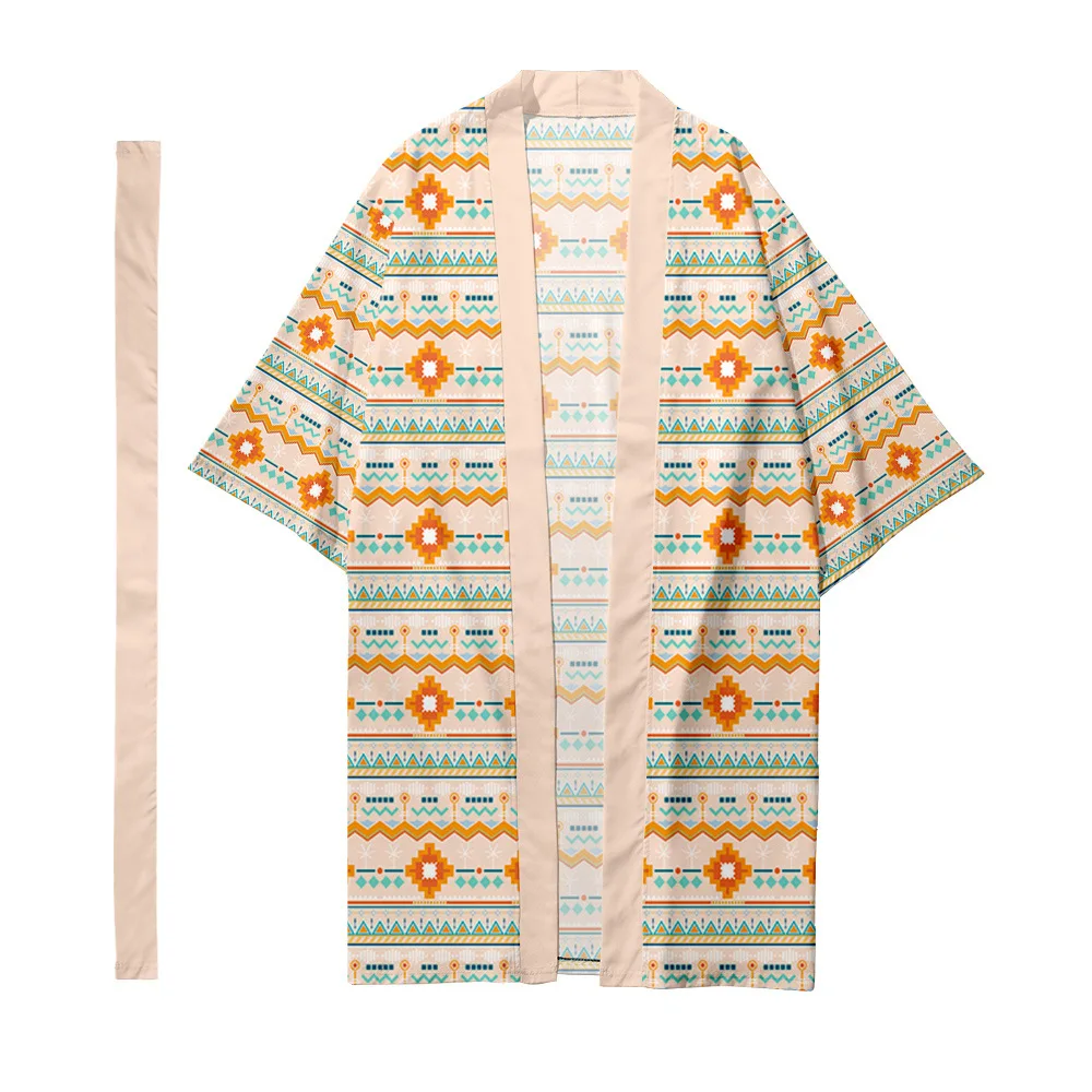 Japanese Kimono Haori Yukata Cosplay Women Men Fashion Summer Casual 3D Printing Streetwear Shirt