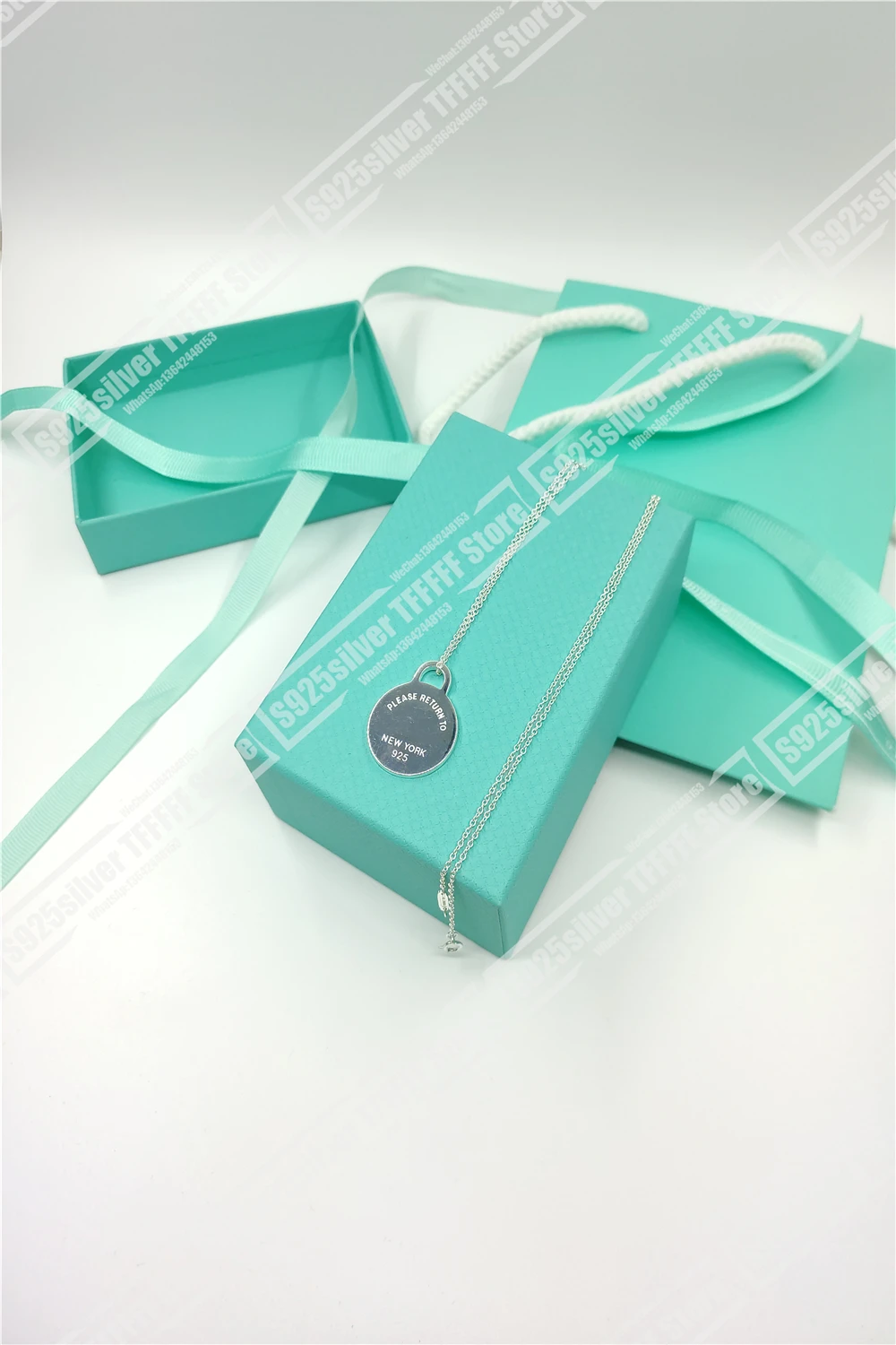 

925 / T/label circular necklace/classic / 1-1 / gift/men and women