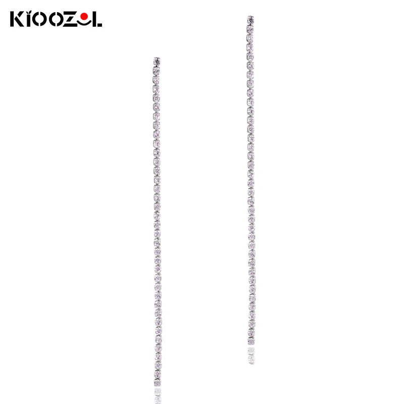 

KIOOZOL Korean Trend Chain Ear Line Tassel Wild Simple Earrings Suitable For Round Face Women Hot Jewelry Accessories 235 KO5