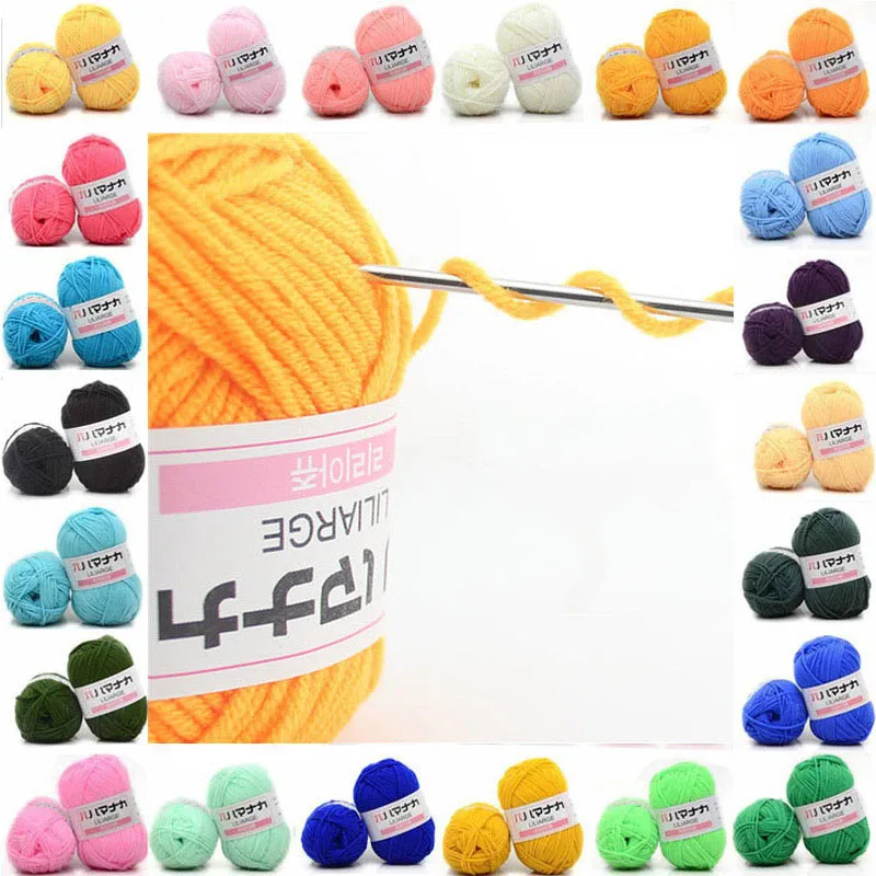 Ручная вязка своими руками детское вязание разноцветное ручное шерсть 4 слоя