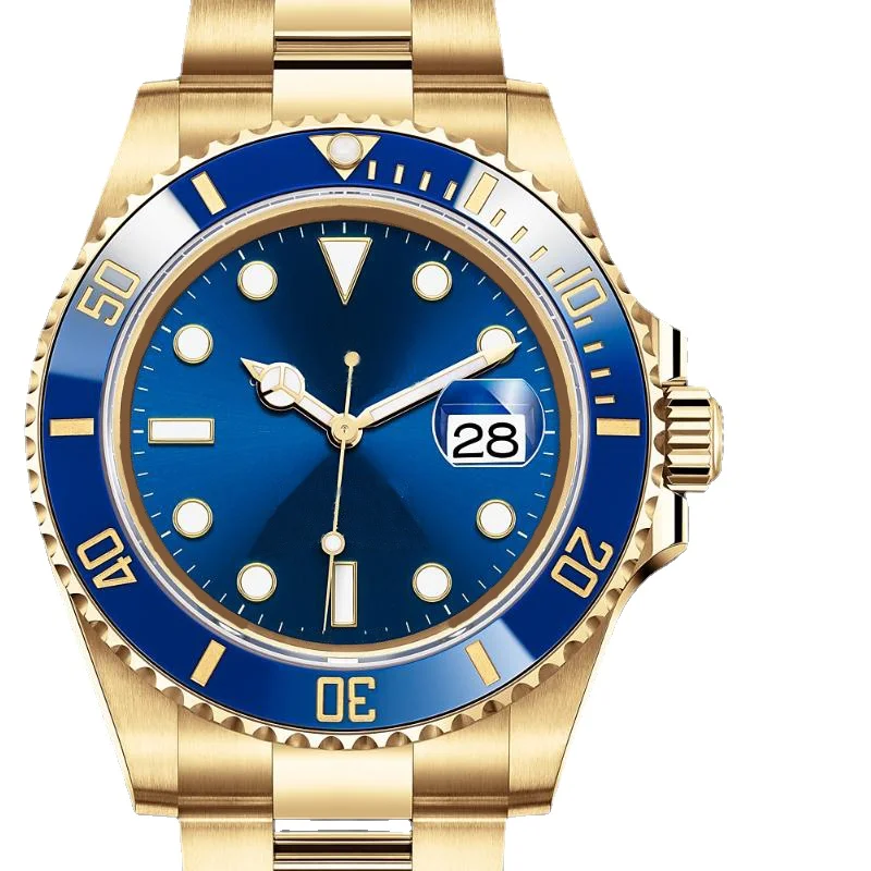 

New Men's Automatic Mechanical Watch Stainless Steel Black Ceramic Bezel Sapphire Crystal