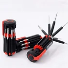 Отвертка 8 в 1 со светодиодным фонариком, портативная многофункциональная отвертка для экстренного обслуживания, уличные инструменты, автомобильные принадлежности