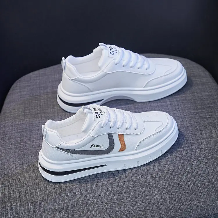 

2021 New All Seasons Women Leather Casual Shoes Fashion Comfortable Girl Student Leisure Flat Shoes Striped Sneakers 3 Colors