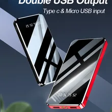 30000mAh Power Bank Portable Phone Charger Powerbank Outdoor Travel LCD Digital Display LED Lighting Poverbank For iphone 12 13