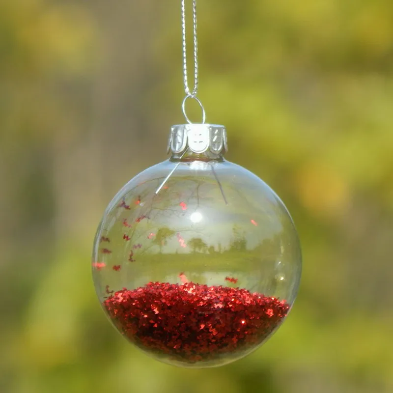 Прозрачный стеклянный шар диаметр = 4 см миниатюрное украшение для