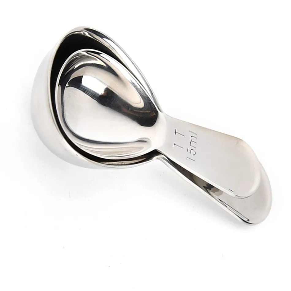 1Pc Stainless Steel Spoon Cute Tea Coffee Scoop 15ml 30ml Measuring Kitchen Measure Tools For Milk Powder | Дом и сад
