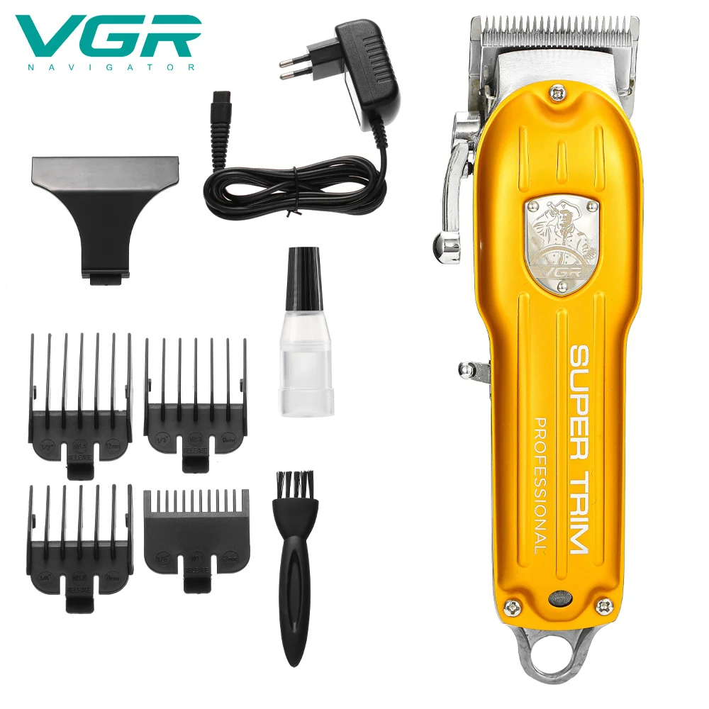 VGR 0 режущая головка Золотой полностью металлический триммер для волос