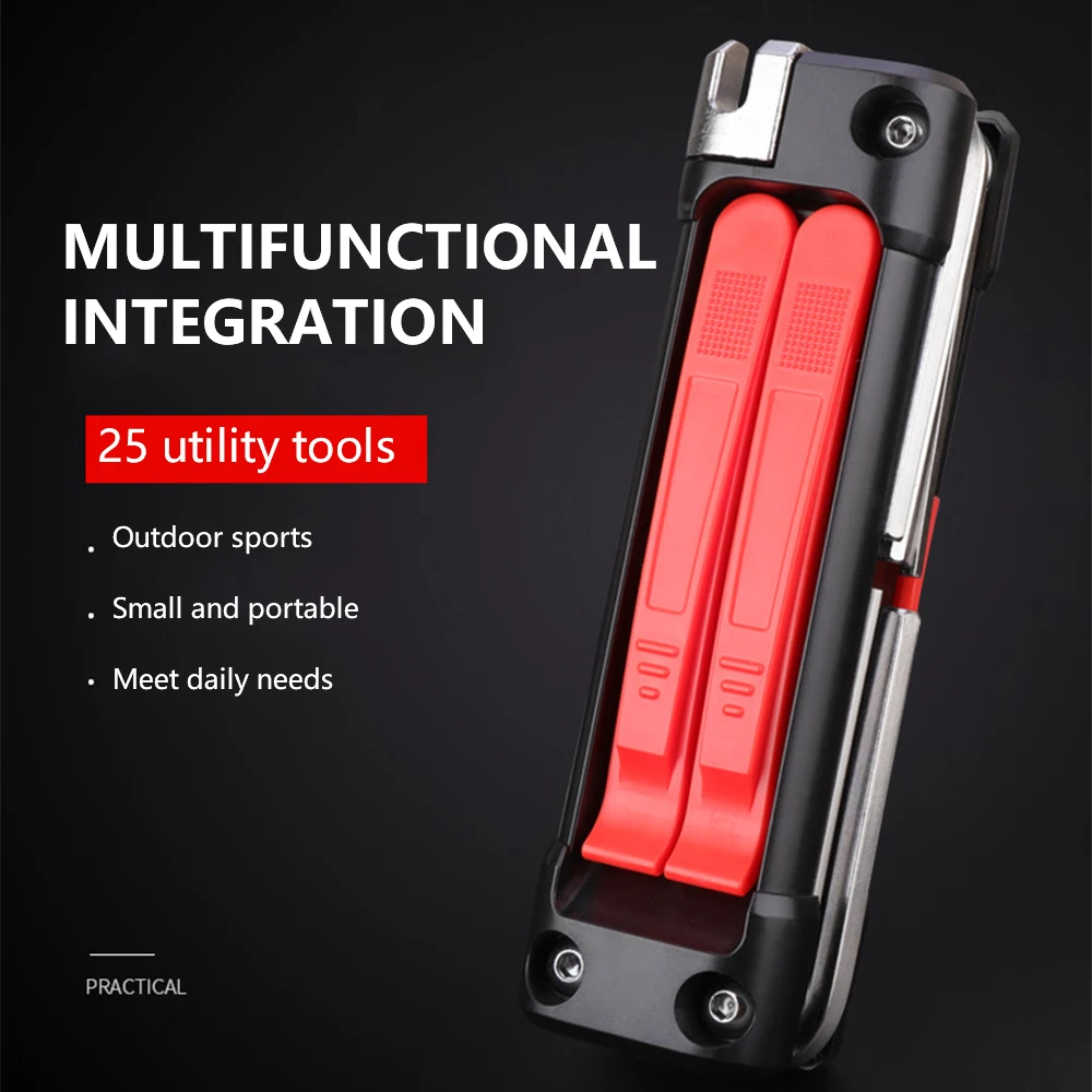 

Набор инструментов 14 в 1 для ремонта велосипедов, набор инструментов для ремонта горных велосипедов, складной шестигранный спицевой ключ, о...