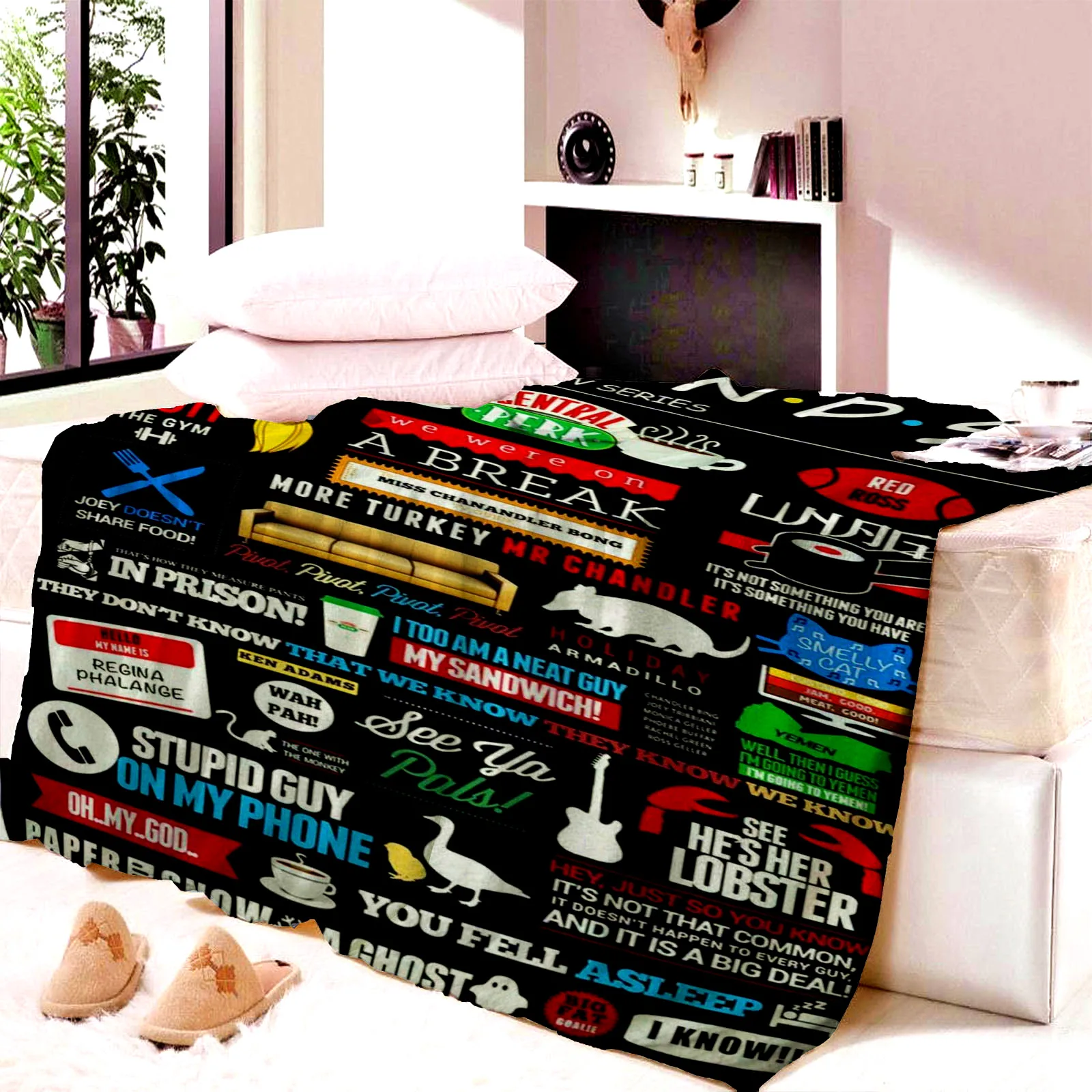 

Friends Central Perk Blanket Child Mat Soft Warm Bedspread Beach Travel Home Table For Adults Boys Girls Gift