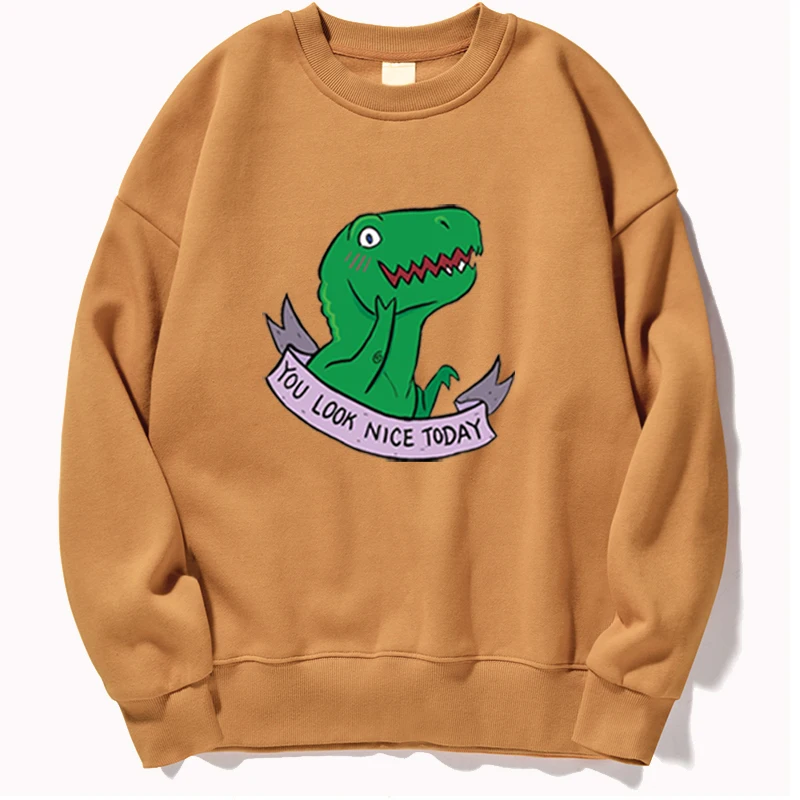 

Funny Dinosaur You Look Nice Today Men Hoodies Sweatshirts Hoodie Sweatshirt Crewneck Autumn Winter Pullovers Streetwear Hoody
