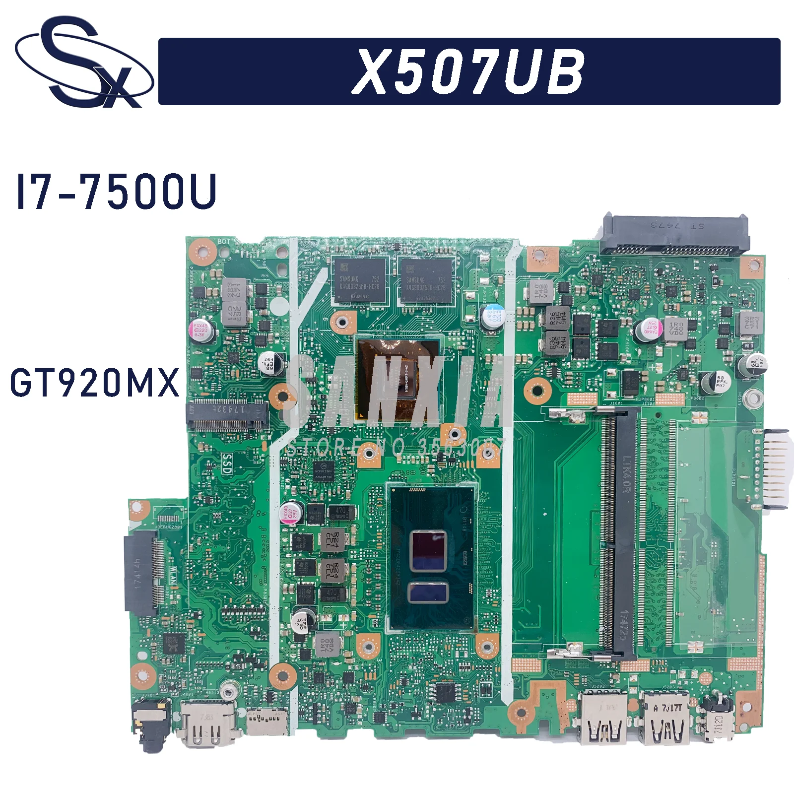 

KEFU X507UB подходит для ASUS X507U X507UBR X507URA Y5000UB Материнская плата ноутбука GT920MX 100% ТЕСТ ОК