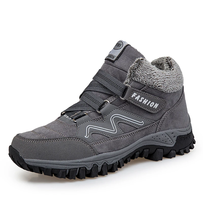 JUNJARM Новинка мужские ботинки зимние водонепроницаемые с плюшем Мужские Теплые