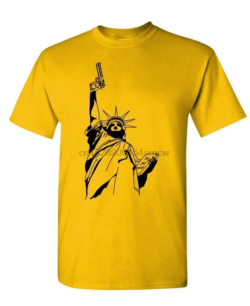 Свободный пистолет (статуя) права на оружие хлопковая футболка унисекс|Мужские