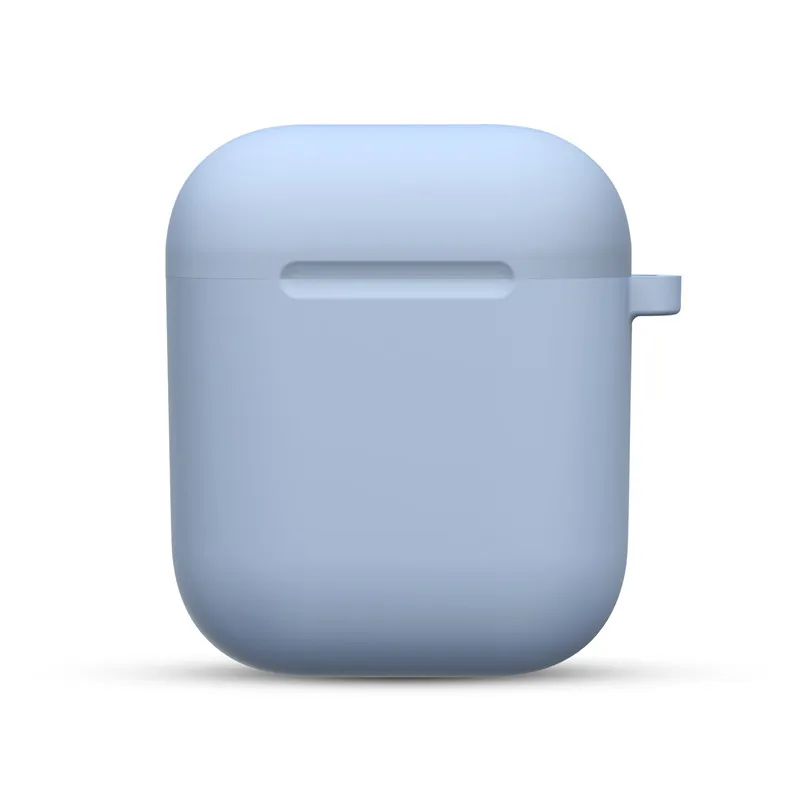 Мини Мягкий силиконовый чехол для Apple Airpods противоударный чехол для Apple гарнитура для Airpods чехол s ультра тонкий Air Pods защитный чехол - Цвет: Light Purple