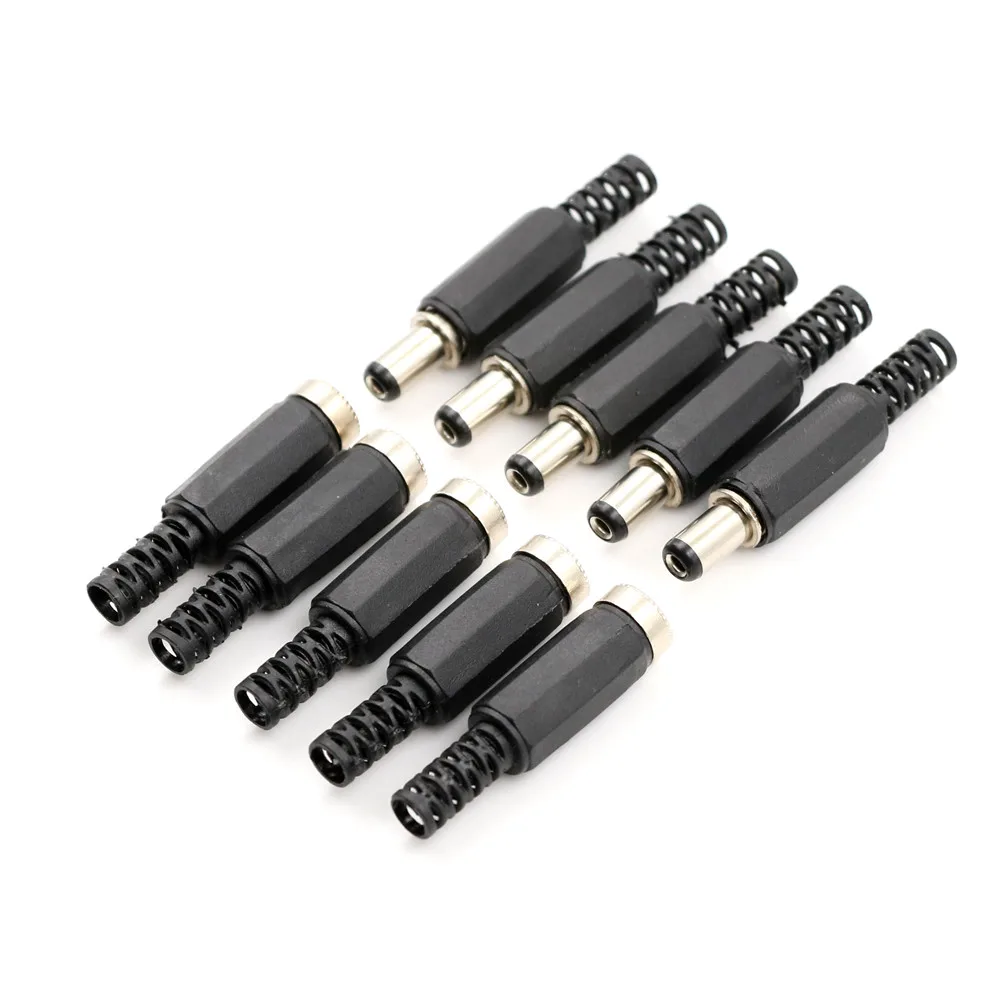 

Electrical Supplies 10pcs 12V 3A Plastic Male Plugs + Female Socket Panel Mount Jack DC Power Connector