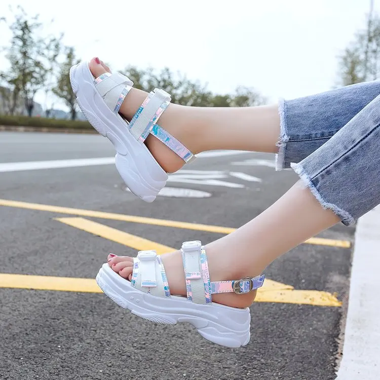 Fujin/римские сандалии для женщин Коллекция 2020 года Сезон лето Модные Молодежные