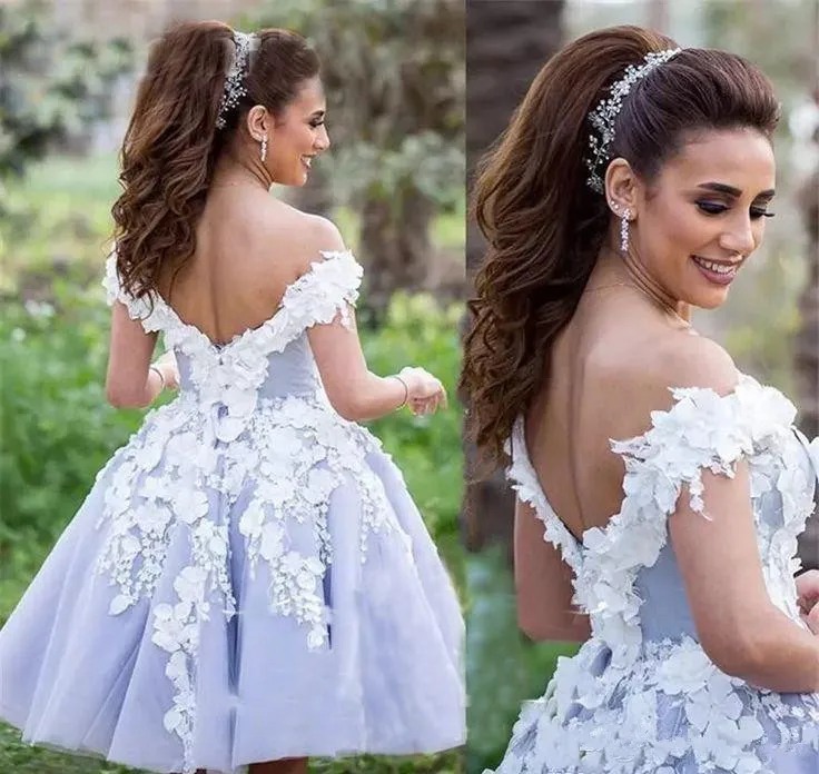 С вырезом на спине платье A до силуэт Милая короткий мини Тюль с цветочным принтом и кружевами для