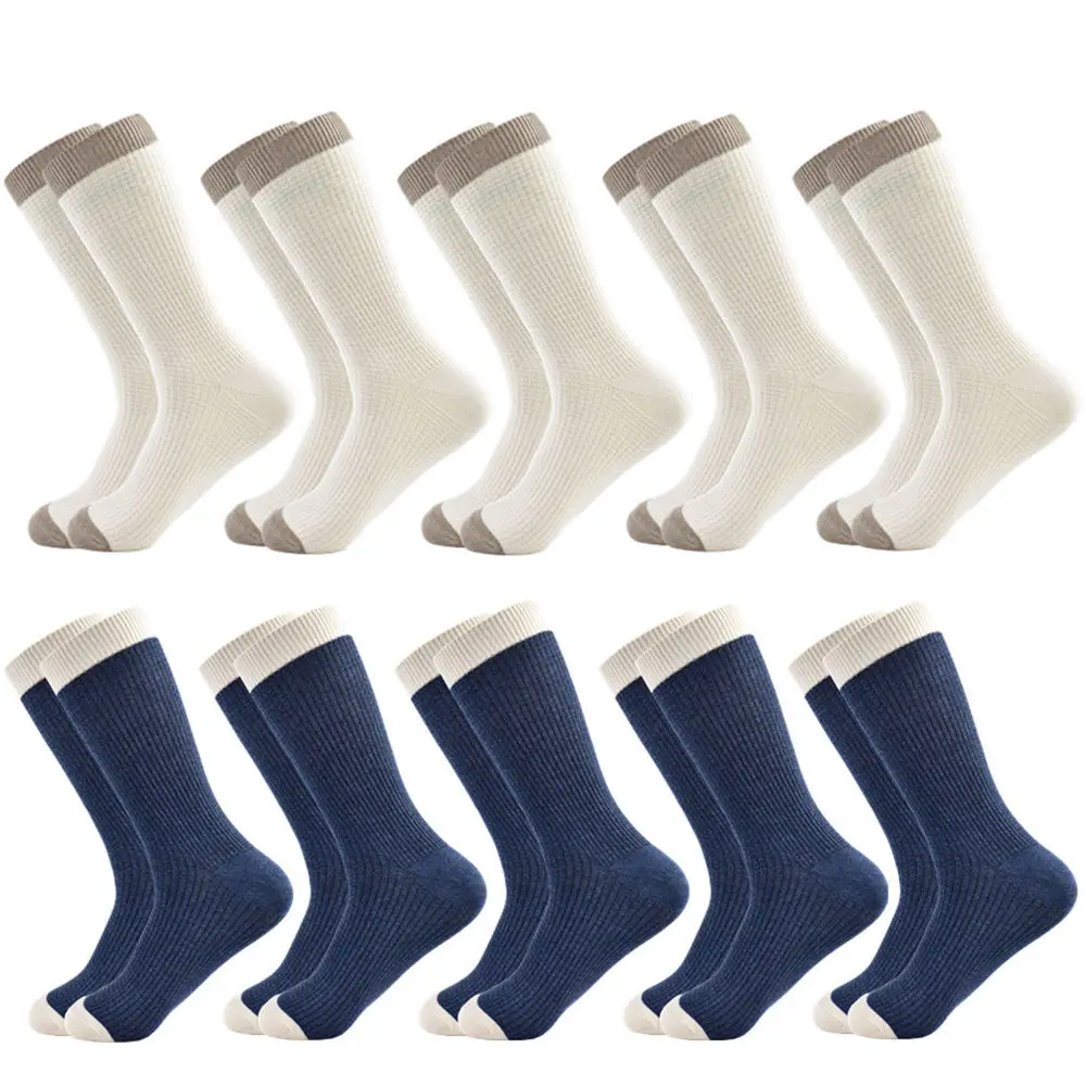 10 pairs of socks Мужские носки Харадзюку, стандартные классические носки, новые носки, деловые повседневные хлопковые подарки для мужчин - Color: 10 pairs of socks
