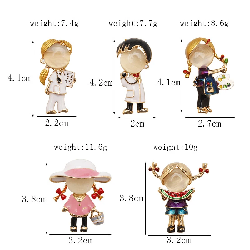 

Fashion Enamel Pins Doctor Clothes Jewelry Boys Girls Party Brooches Women Brooches Metal Doctor Boys Girls Enamel Brooch
