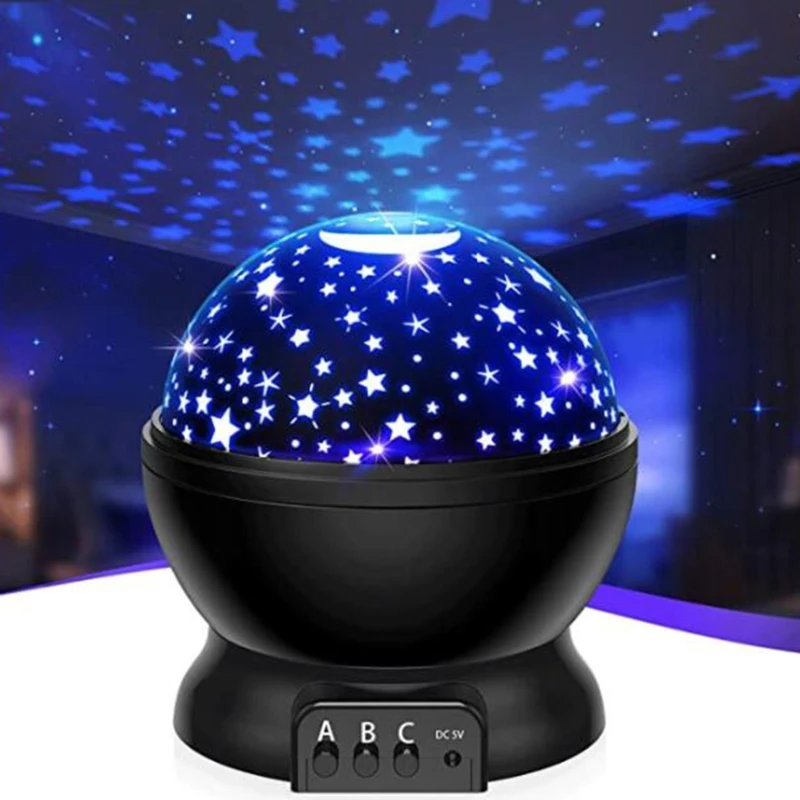 Проектор звездного неба вращающийся светодиодный ночсветильник планетарий