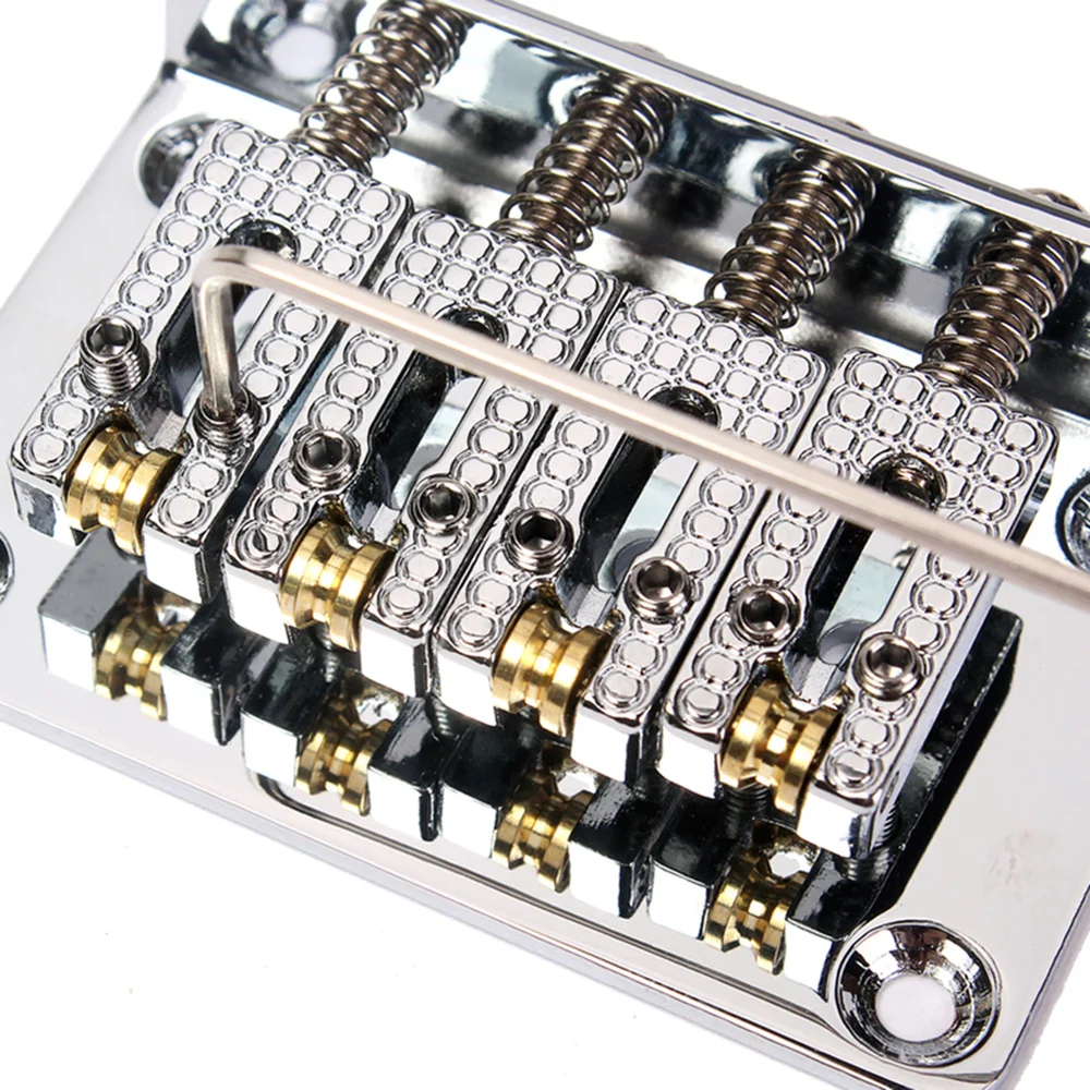

Guitar Parts Adjustable 4 String Guitar Tailpiece Bridge (Silver)