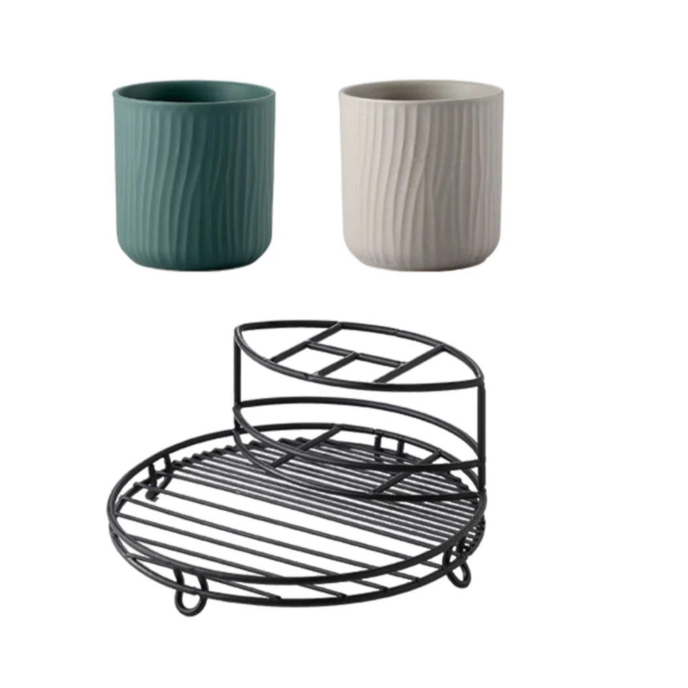 

1 Набор чашек для полоскания рта, унитаз, парные чашечки для зубной щетки, полка для хранения (разные цвета)