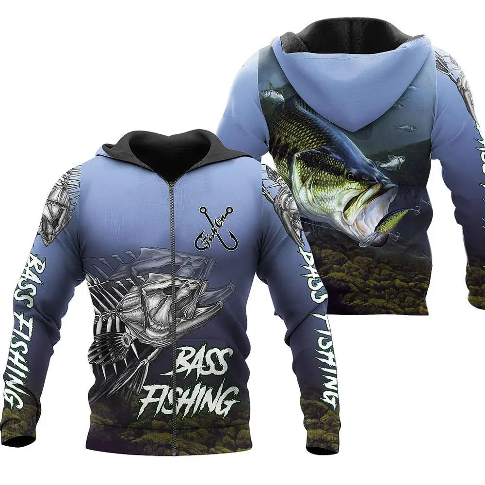 

PLstar Cosmos Bass Trout Fishing Fisher Animal Camo Autumn Sweatshirts Tracksuit Pullover Harajuku 3DPrint Men/Women Hoodies D16