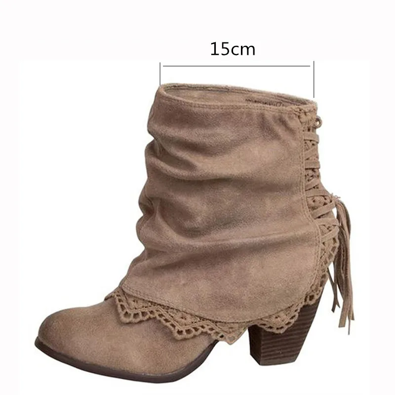 HEE GRAND/пикантные женские ботильоны с бахромой повседневная обувь на платформе