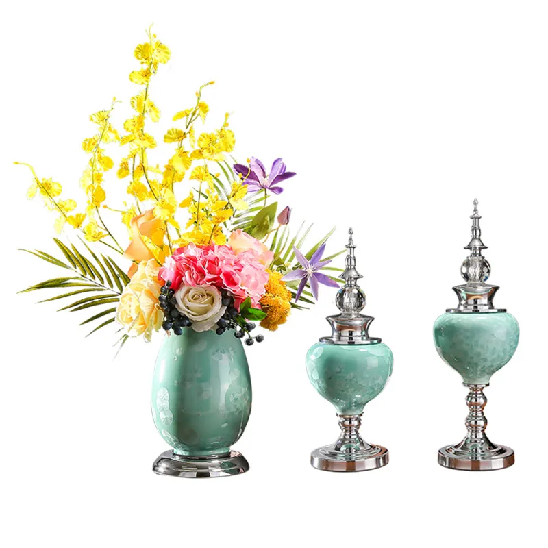 

European Luxury Creative Ceramic Ornaments Home Furnishing Decoration Crafts Livingroom Cafe Desktop Figurine & Miniatures Decor