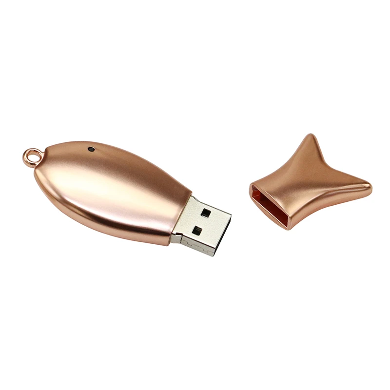Металлический USB флеш накопитель в виде рыбы 128 ГБ U диск 4 8 16 Флешка 32 64 256 2 0 карта