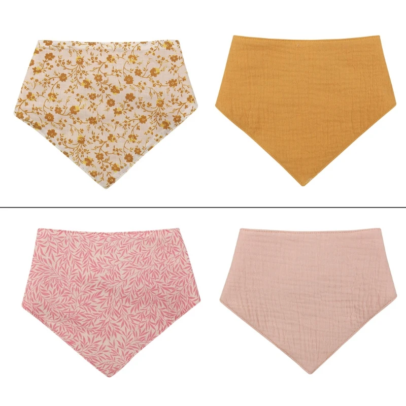Baberos de algod&oacute;n para beb&eacute;, Bandana suave para eructar, toalla para Saliva, 63HE, 1 unidad-0