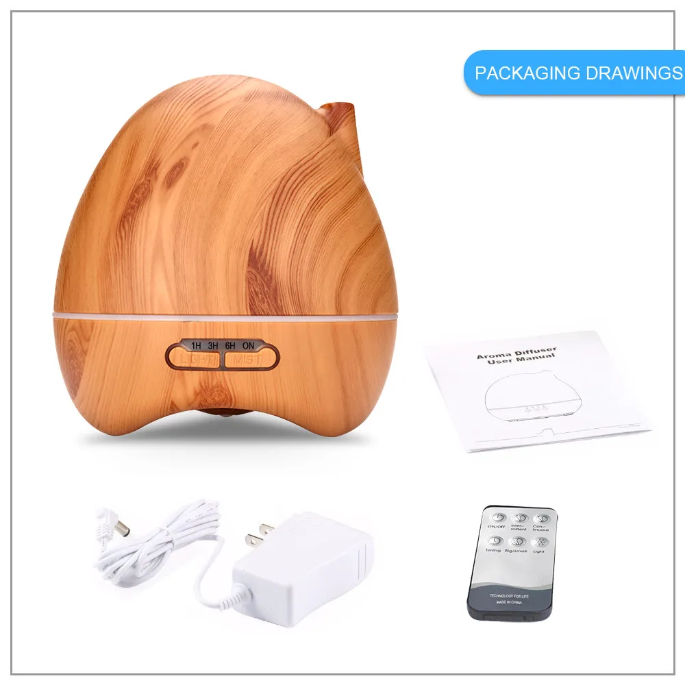 Ультразвуковой увлажнитель воздуха 550 мл Ароматический диффузор эфирного масла