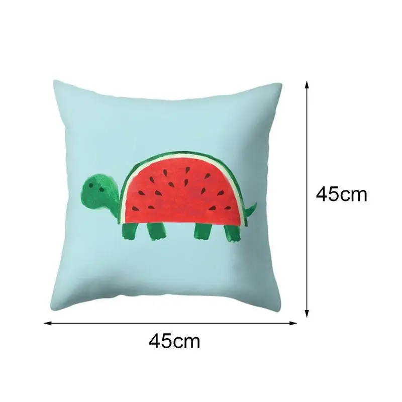 

45x45cm Watermelon Kiwi Lemon Decorative Cushion Cover Fruits Pattern Pillowcase Home Decor for Sofa Bed Living Room