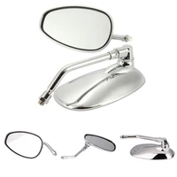 2 pieces of 10 mm rear view mirror general motorcycle oval chrome plated rear view mirror 10 mm motorcycle side view mirror yam
