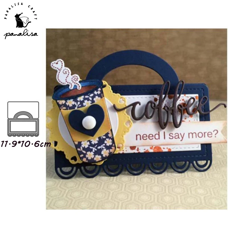 

Panalisacraft Handbag Metal Cutting Dies Scrapbooking Card Making Album Embossing Stencil Die Cut Decoration