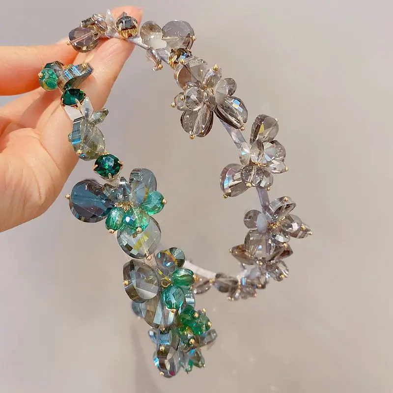 

Vintage Baroque Hairbands Metal Lace Big Diamond Headband For Women Luxury Hair Accessories Hair Bands For Women Head Wrap