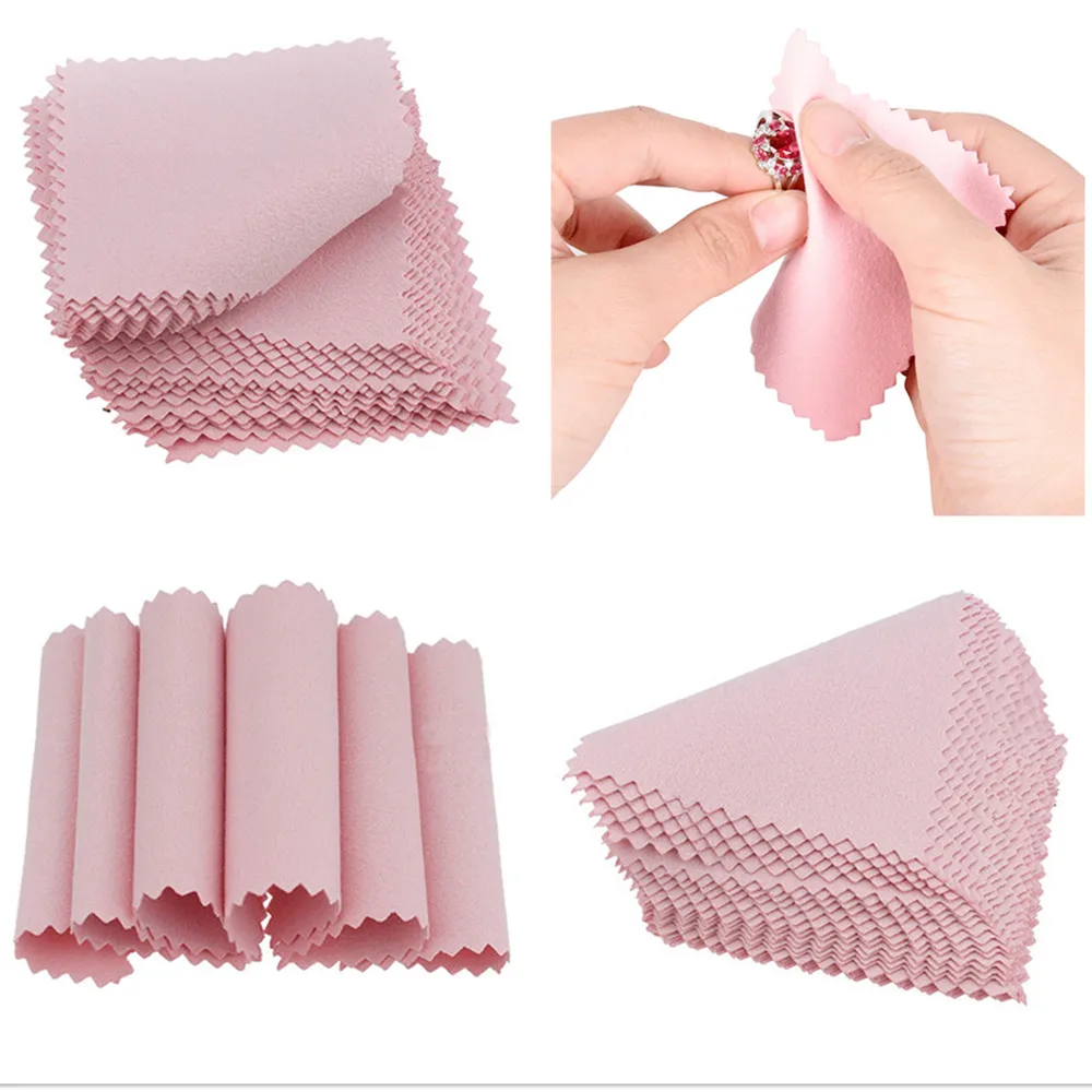 

50Pcs/lot Lens Clothes Polishing Cloth Silver Jewelry Cleaning Cloth Useful Jewelry Tools Silver Ornaments Cloth Wipe