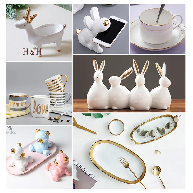 

Professional Pottery Ceramic Tools Gold Water Hard Pen Overglaze Gold Glaze Painting Tools Specail Ceramic Gold Pen