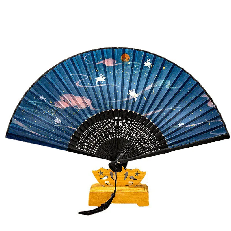 

Summer Fan Retro Bamboo Folding Fan Dance Performance Performance Photo Hand Fan Ladies Gift Portable Outdoor Fan Wind DriveHeat