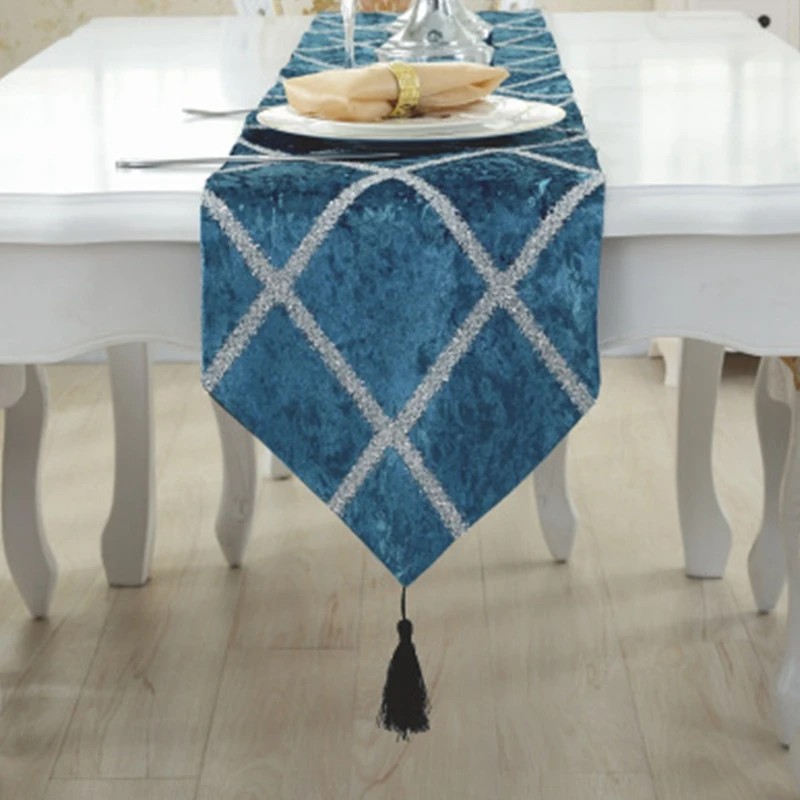 

Fashion Table Flage,European-Style New High-End Coffee Table Cloth,Rhombus Table Cover,Home Decorations