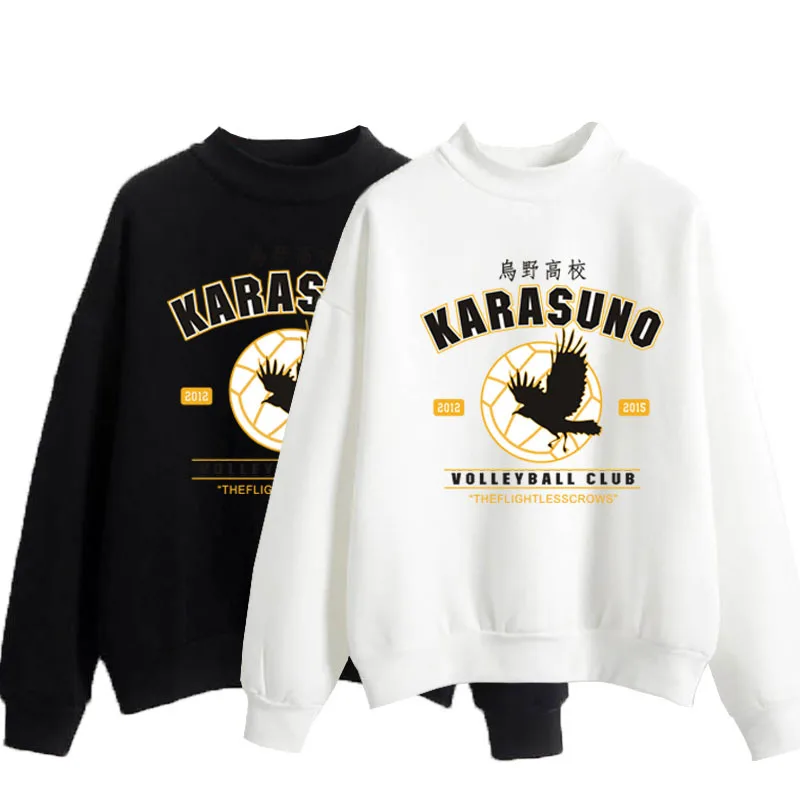 

Japanese Anime Hoodies Women Funny Streetwear Harajuku Karasuno Fly High Graphic Female Sweatshirts Unisex Long Slevee Loose Top