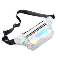 cool laser color adjustable belt waist packs chest bag women waterproof pu leather bum bags travel sprots purse pouch fanny pack