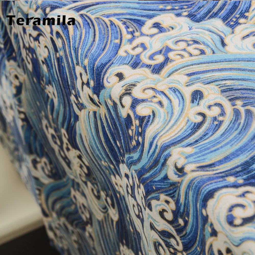 Teramila морской волны с золотой стороной прямоугольник обеденный стол ткань