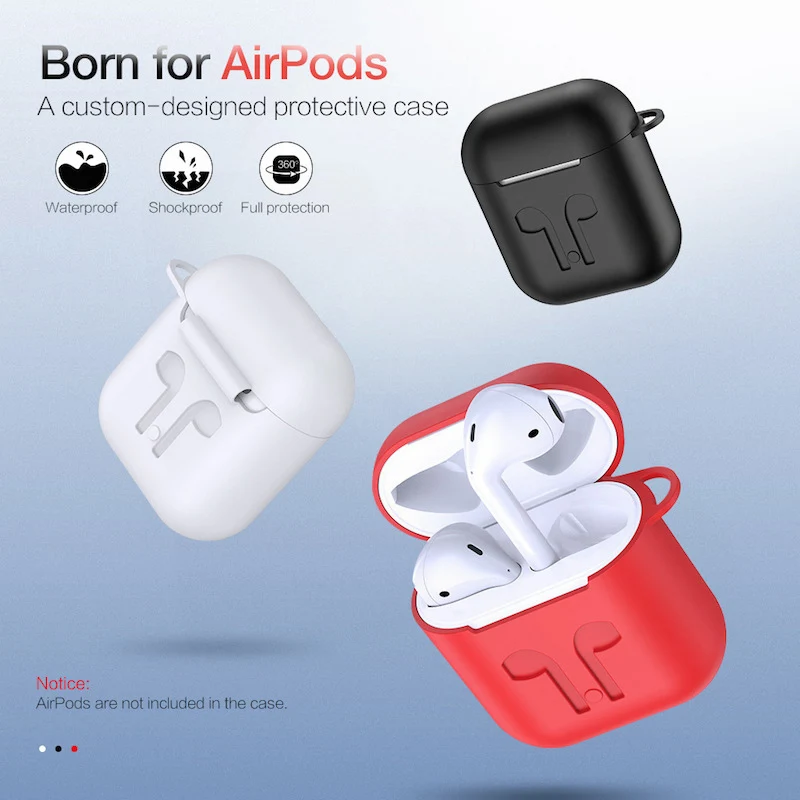 Беспроводные Bluetooth наушники силиконовые контейнеры Крышка для Airpods чехол Брелок