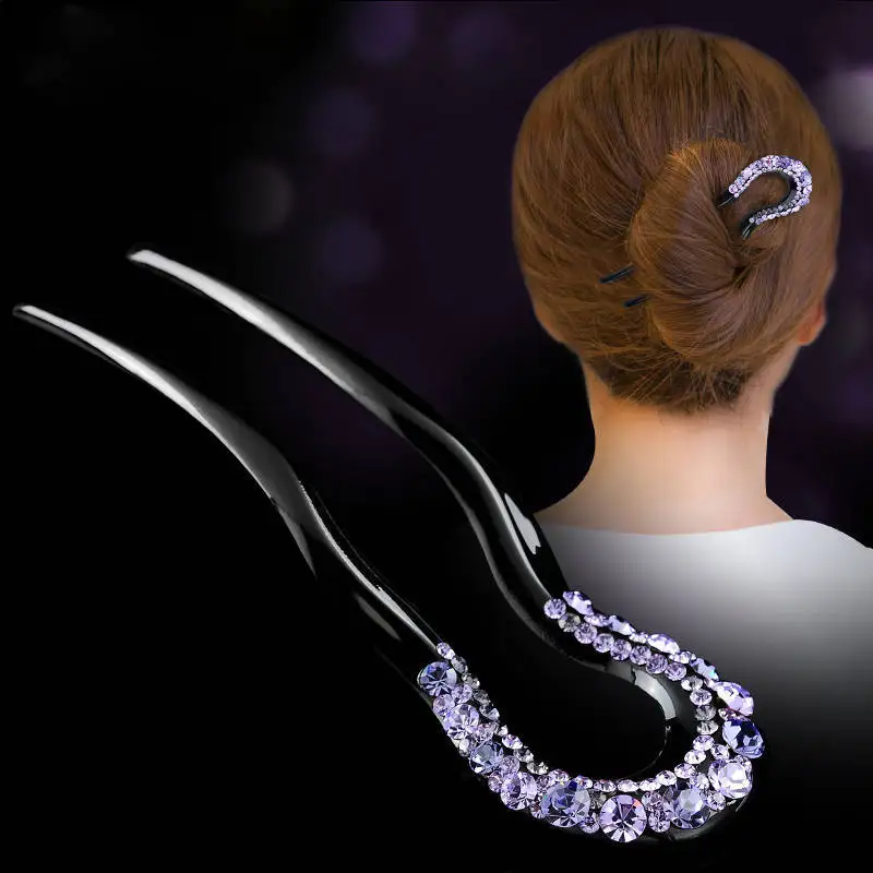 

Hairpin Plate Hairpin Sweet Elegant Atmosphere Simple Fashion Versatile Elegant Hairpin Hair Accessories U-shaped Hairpin