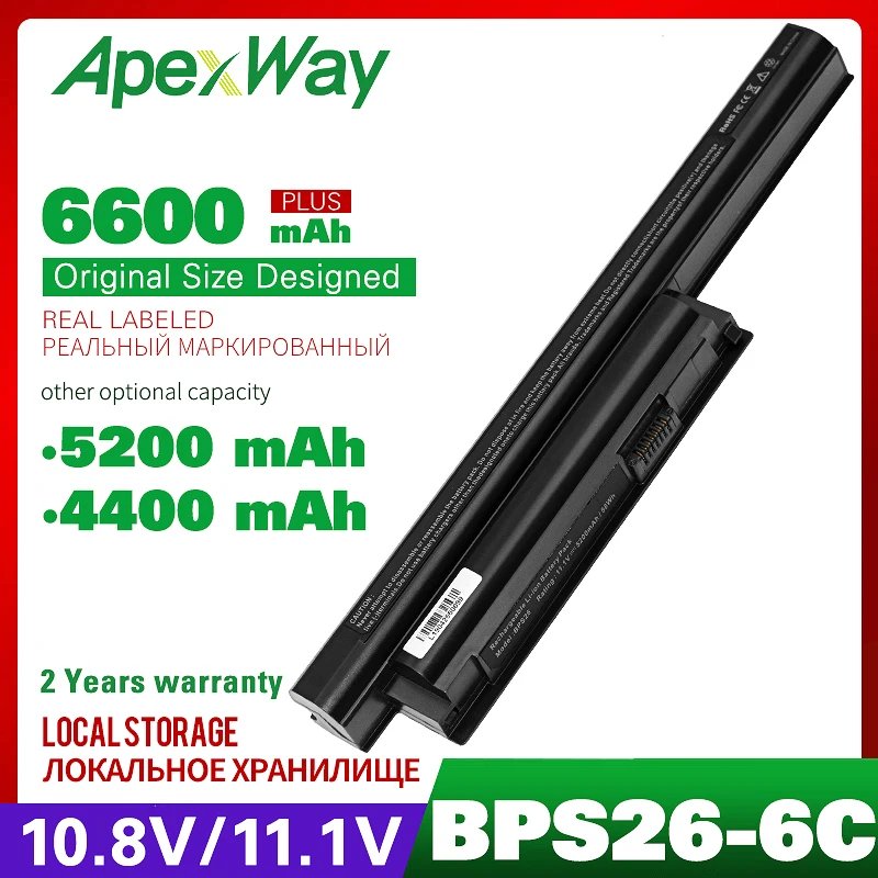 Аккумулятор для ноутбука SONY BPS26 BPL26 10 8 В VAIO SVE14115 SVE14116 SVE15111 SVE14111 SVE141100C|laptop battery for