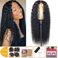 28 30 inch long hair wig kinky curly human hair wig brazilian lace front human hair wigs for black women 4x4 lace closure wig