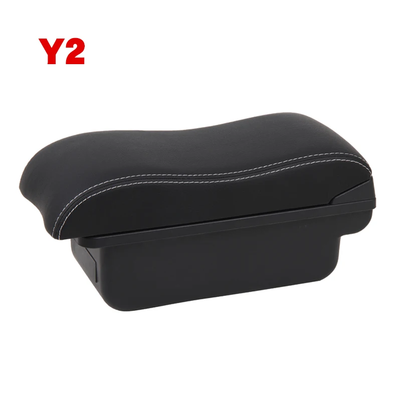 Y2-White Thread Автомобильный подлокотник для peugeot 208, коробка для хранения, центральный ящик для хранения, чехол для автомобильного сиденья, чехол для поручней, аксессуары для укладки - Color Name: Y2-White Thread