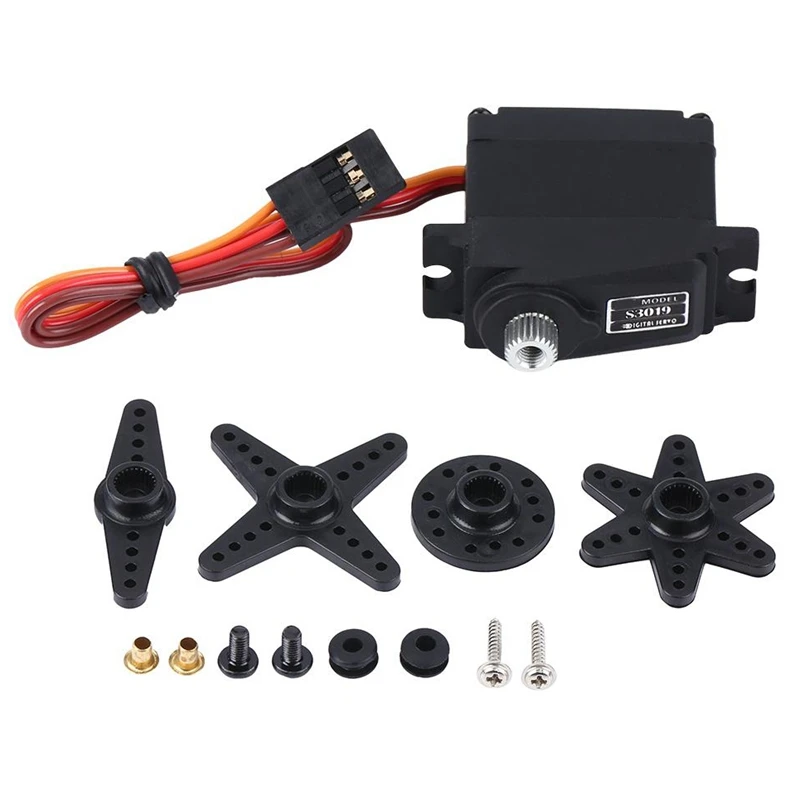 

17G 3.5Kg/0.11S Micro-Servo Metal Gear S3019 for WPL1625 with for WPL D12 Front and Rear Metal Shaft Shell DIY